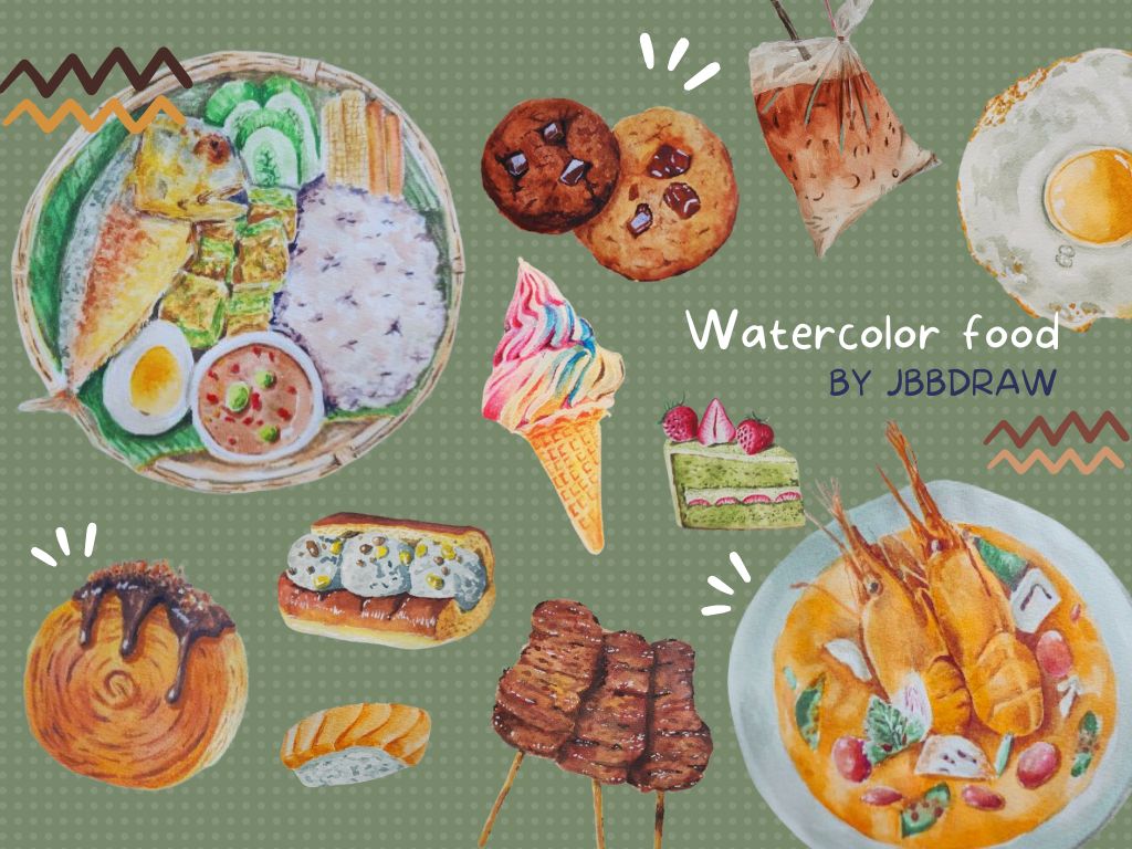 สีน้ำขนม Beginner