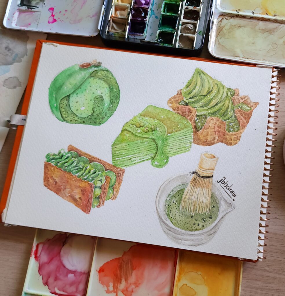 วาดมัจฉะสีน้ำ